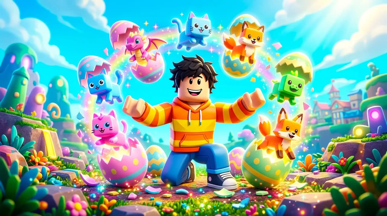 Illustration d'un jeu de type Pet Simulator
